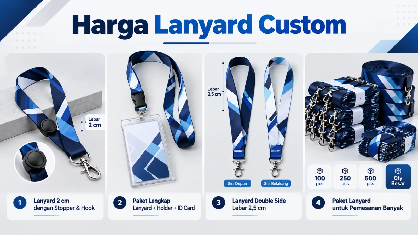 Harga Lanyard Custom: Estimasi Paket, Quantity, dan Spesifikasinya