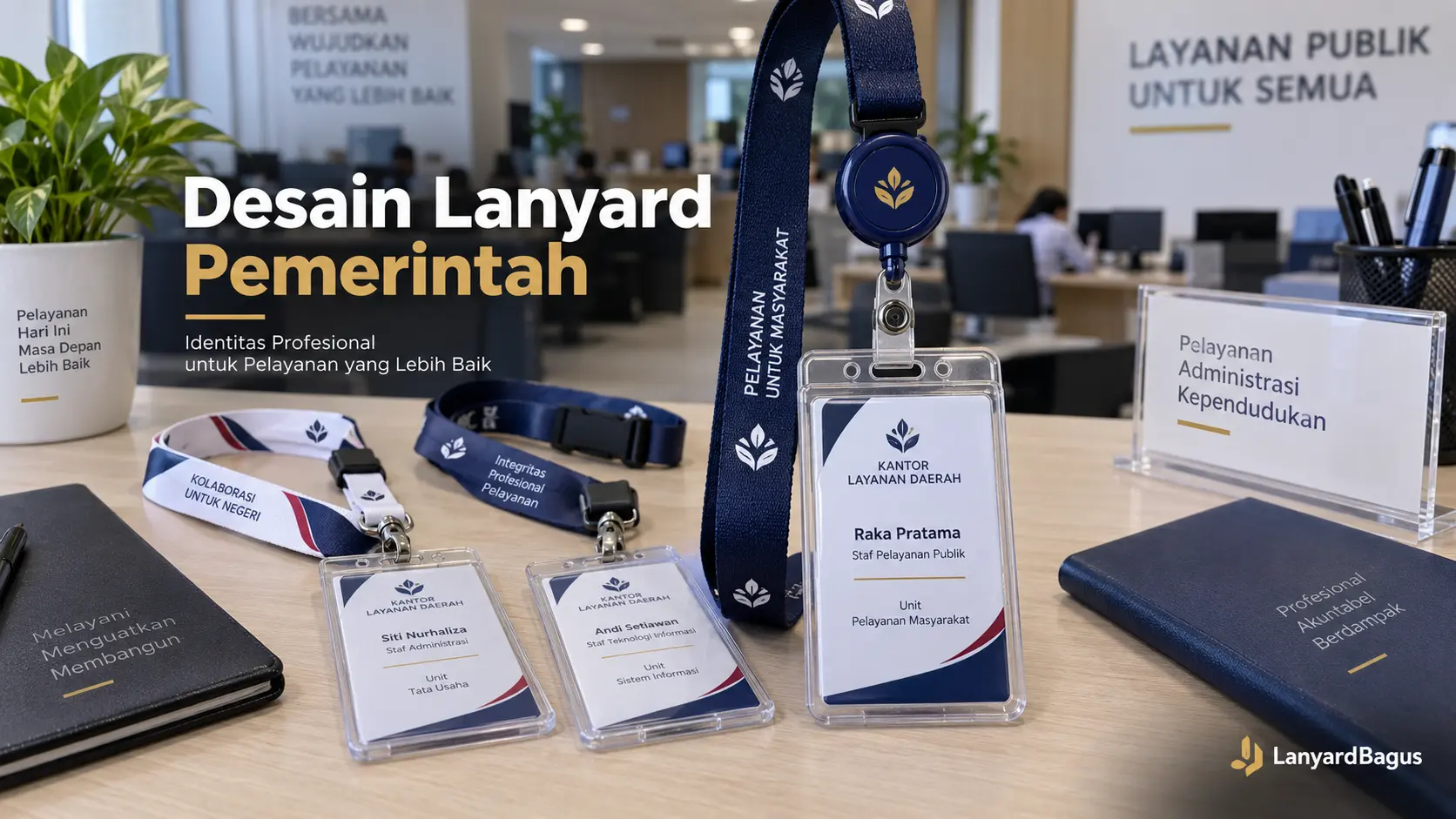 Contoh Desain Lanyard Pemerintah di Pusat Produsen