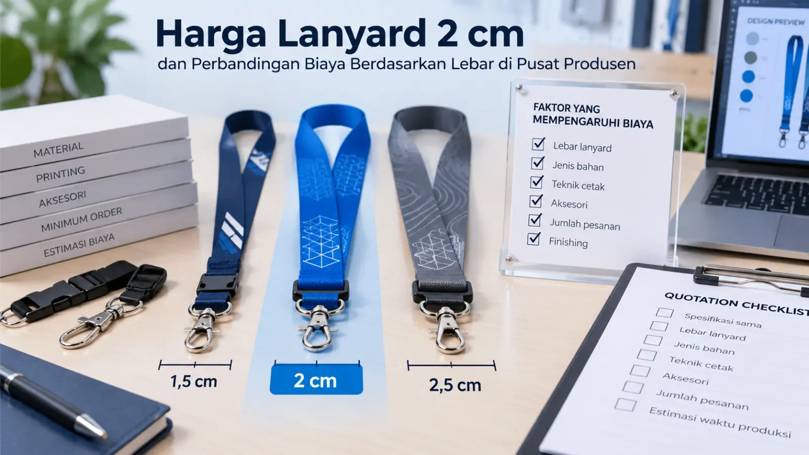 Harga Lanyard 2 cm dan Perbandingan Biaya Berdasarkan Lebar di Pusat Produsen