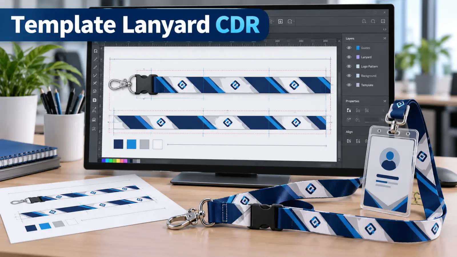 Template Desain Lanyard CDR: Workflow Master Artwork dari File Vendor hingga Proof Final