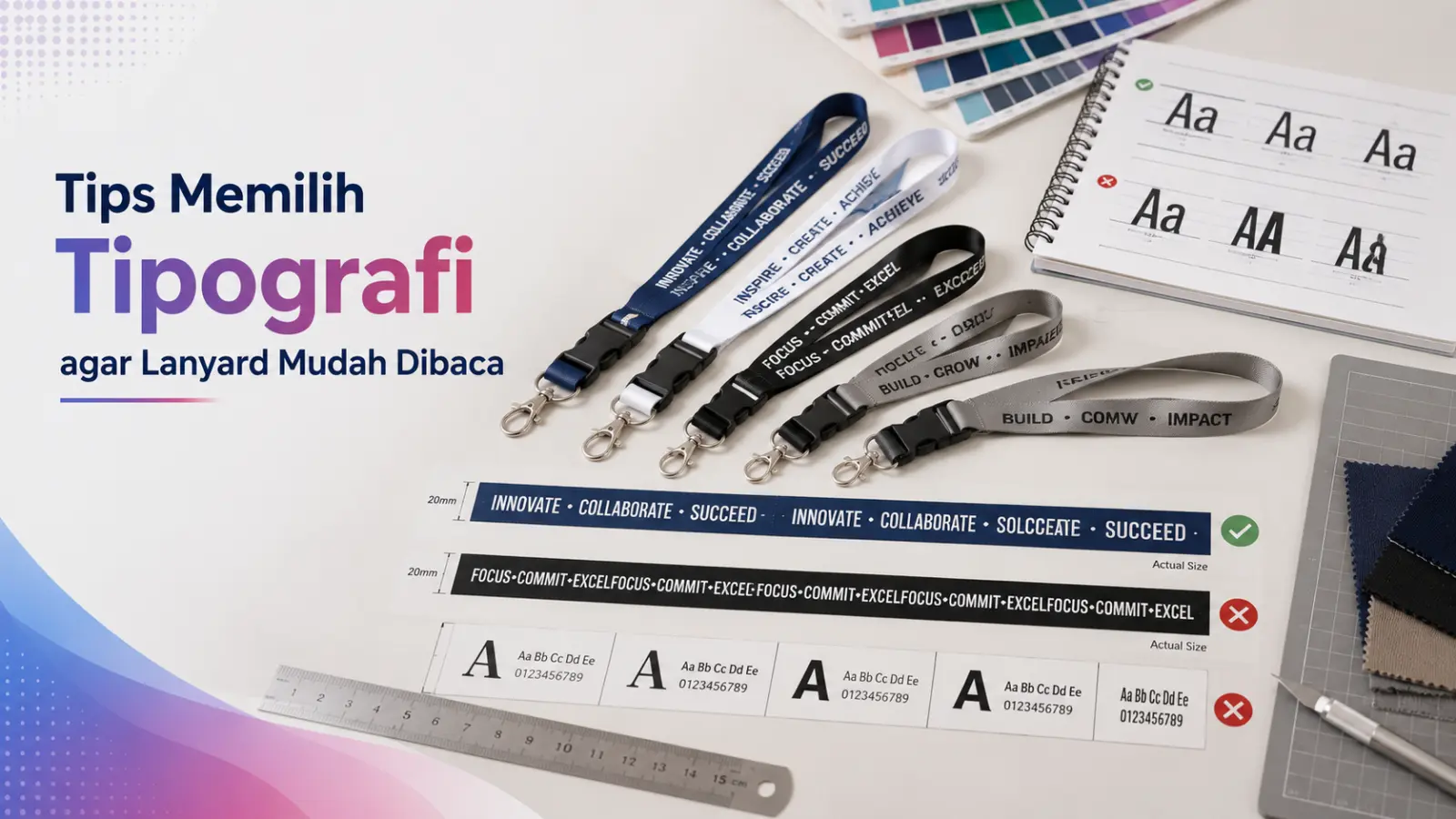 Tips Memilih Tipografi agar Lanyard Mudah Dibaca