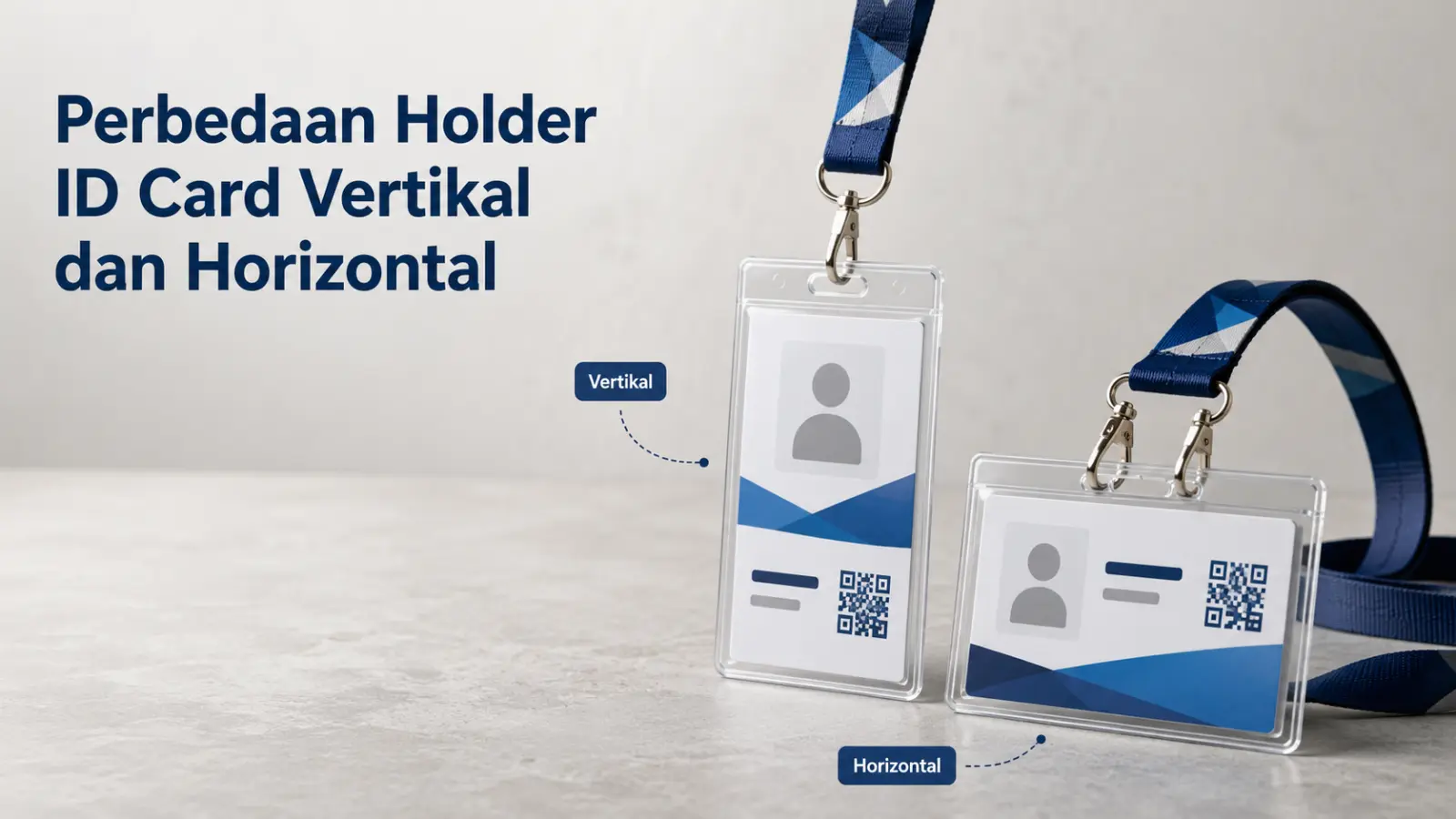 Perbedaan Holder ID Card Vertikal dan Horizontal