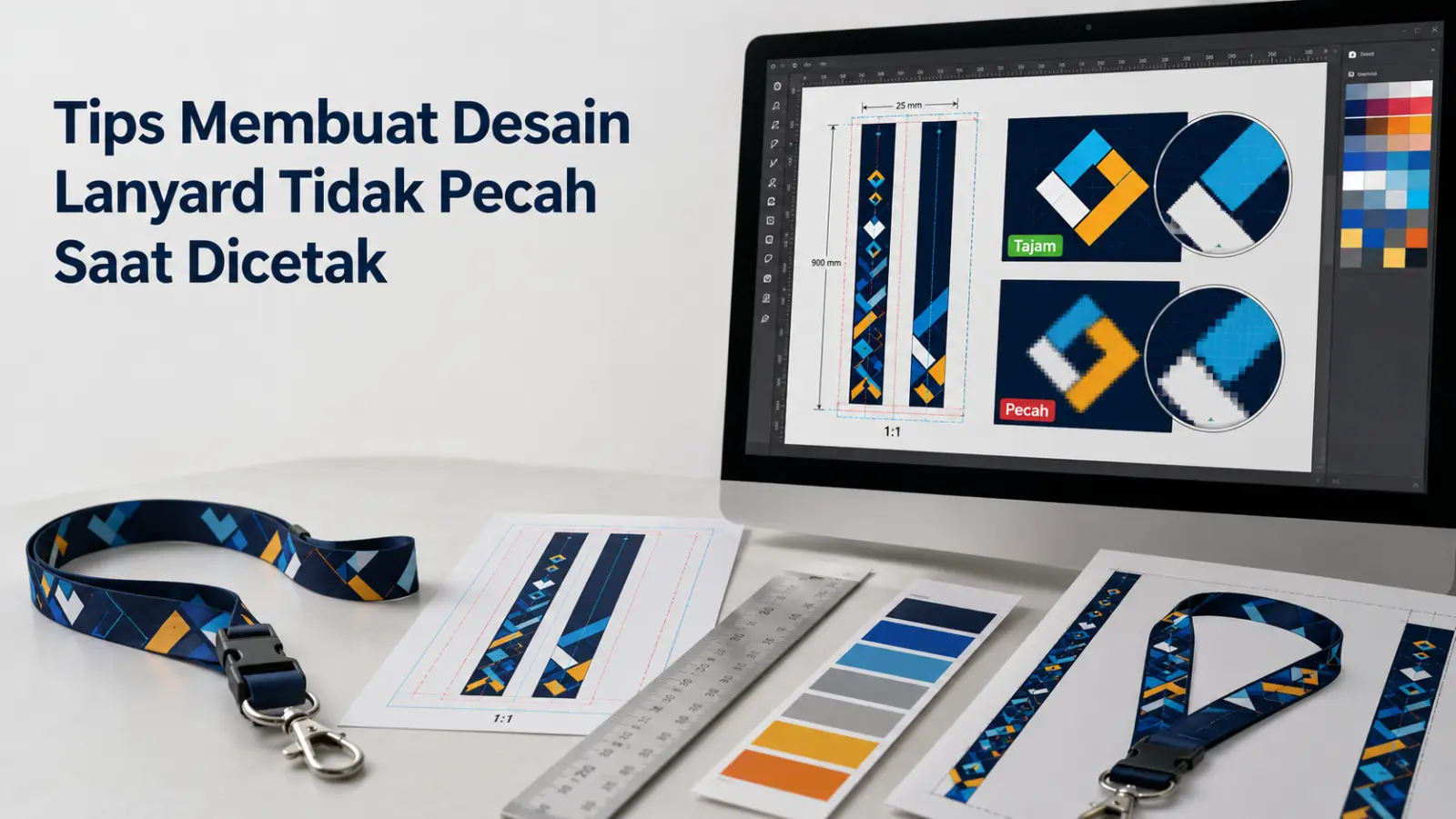 Tips Membuat Desain Lanyard Tidak Pecah Saat Dicetak