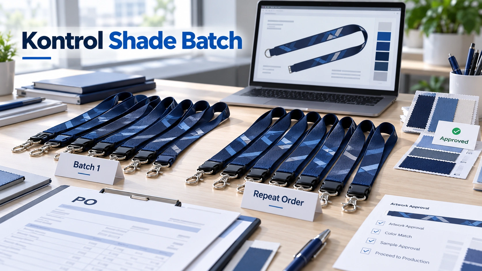 Konsistensi Warna Lanyard Corporate saat Repeat Order: Master Reference, Sample, dan Approval Antar-Batch