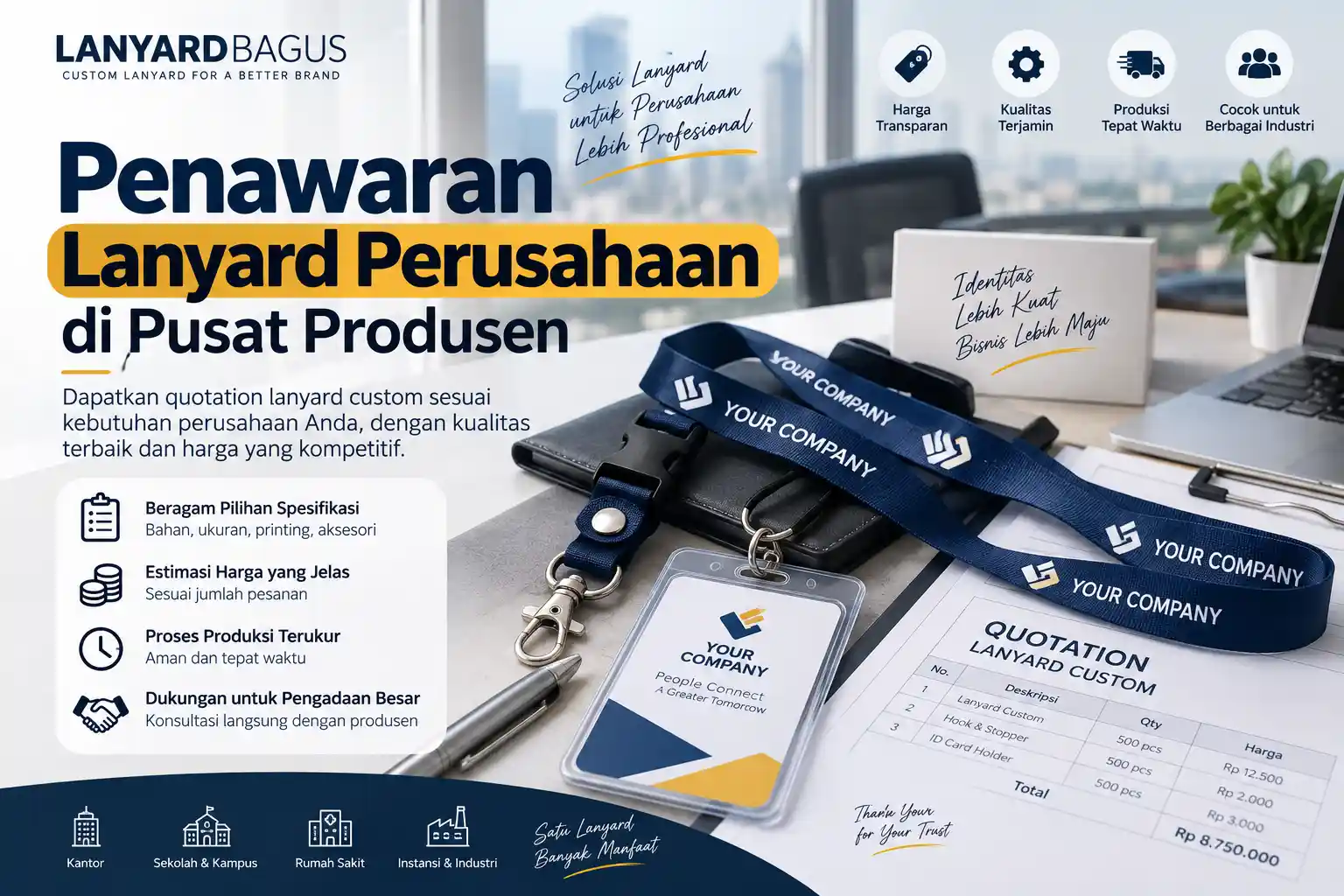 Penawaran Lanyard Perusahaan dari Produsen